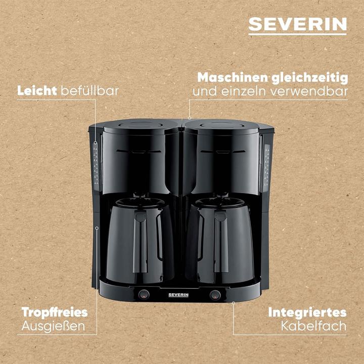 Actual product image Severin KA 9315 black Duo Filter Coffee Maker