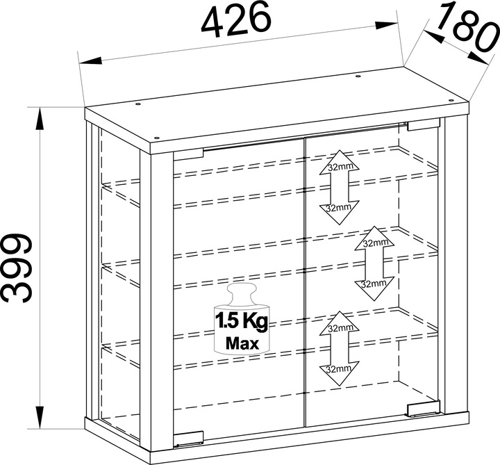 Produktbild VCM Vitrosa S (40 x 43 x 18 cm)