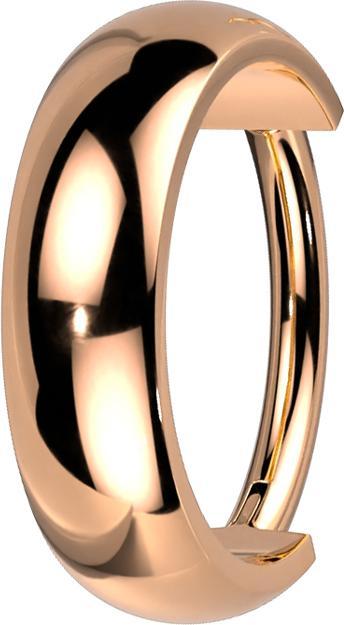 Produktbild Star Piercing Micro Segmentring klappbar rosegold breit abgerundet (ohne Messing, Titan)