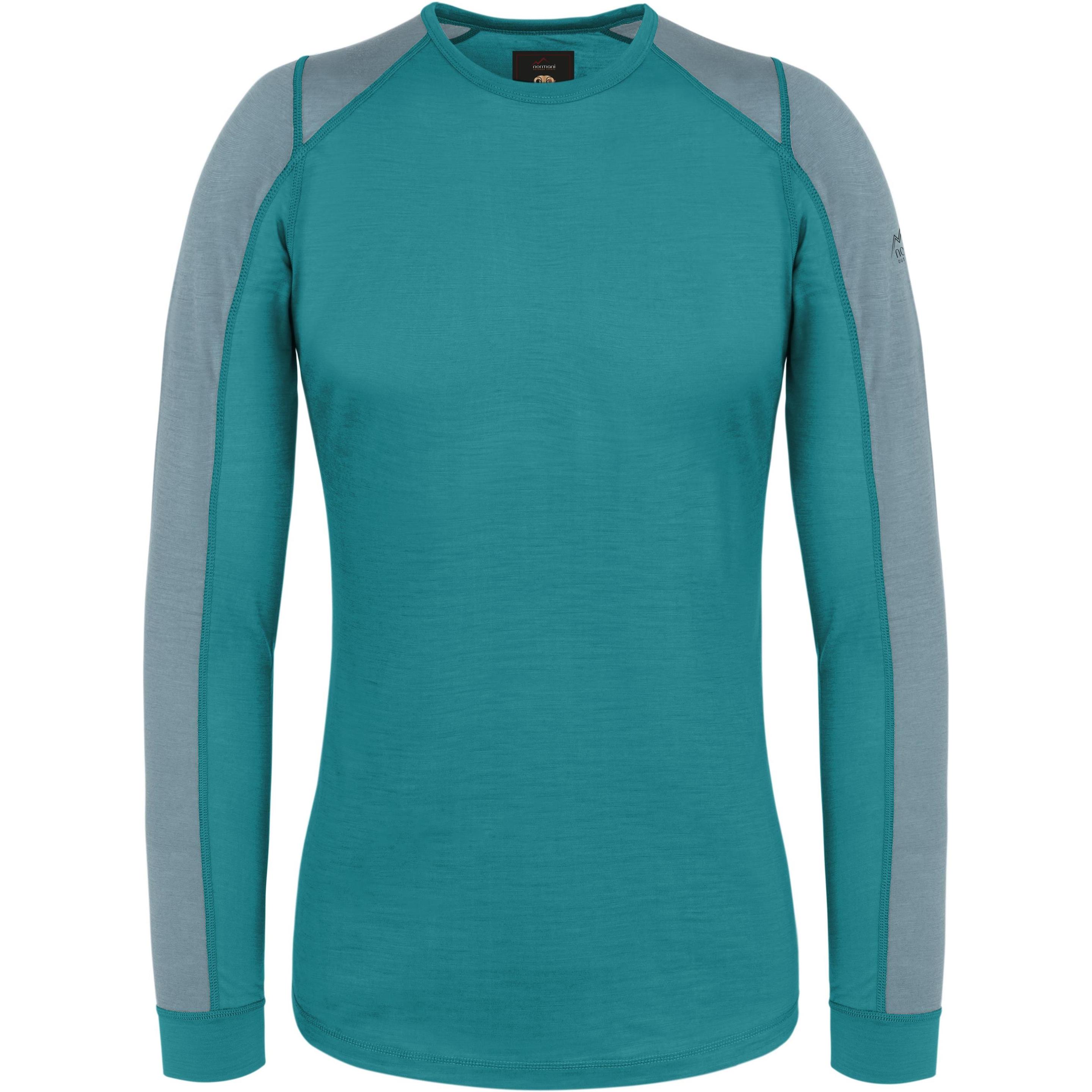 Normani, Damen, Funktionsshirt, Damen Merino Langarm-Shirt „Goulburn“ - 9185 (XL), Türkis, XL