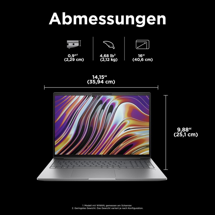 Produktbild HP ZBook Power G11 (16", Intel Core Ultra 7 155H, 32 GB, 1000 GB, DE)