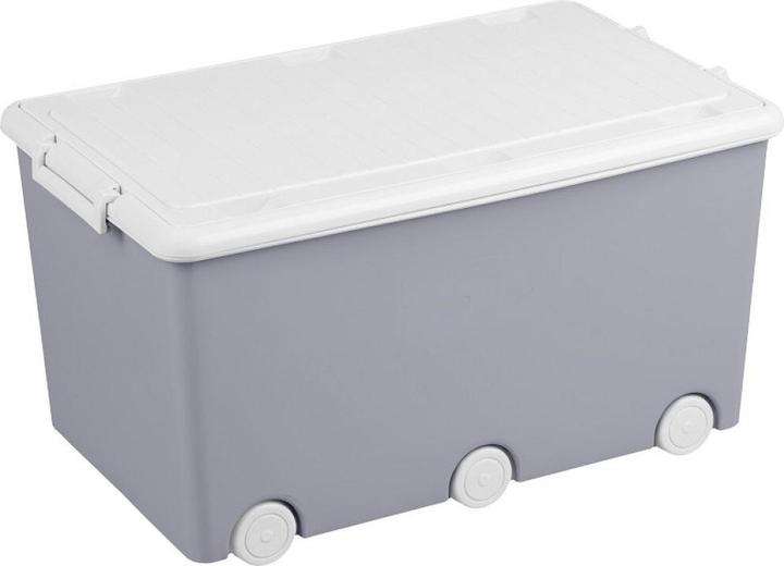 Actual product image Tega Baby Multipurpose toy box on wheels Tega Grey