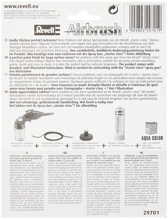 Actual product image Revell Spray Gun Starter Class