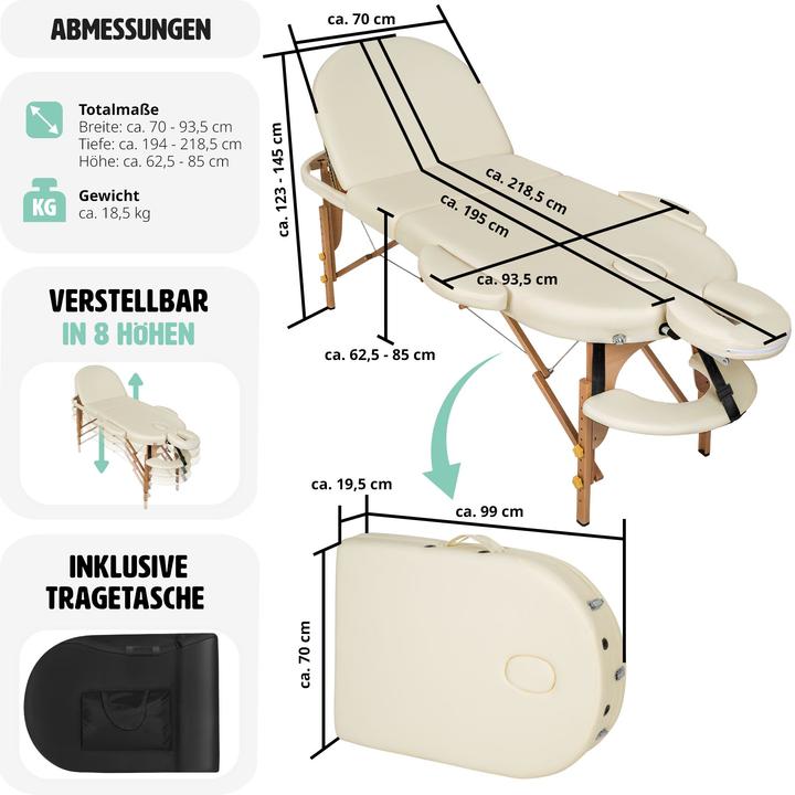 Actual product image tectake Massage table Sawsan