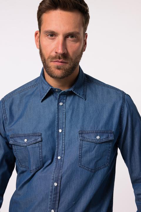 Actual product image JP1880 JP 1880 Jeanshemd, Langarm, Kentkragen, Modern Fit (5XL)