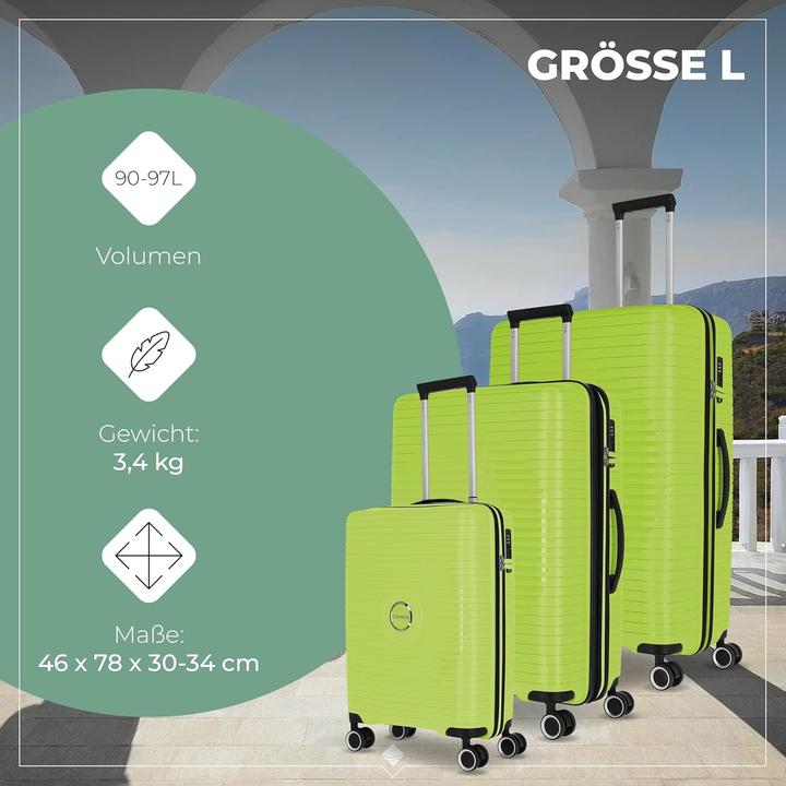 Image du produit Travelite Orbita Ensemble de valises à 4 roulettes 3 pièces avec soufflet extensible (208 l)