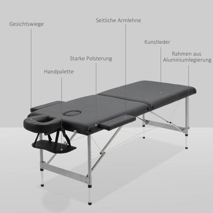 Image du produit Homcom Massageliege mit Aluminium-Füssen