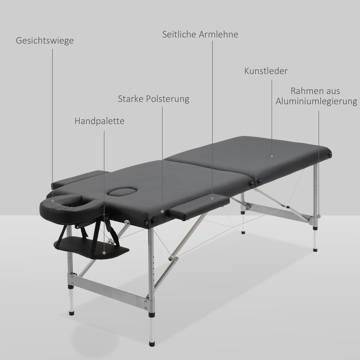 Produktbild Homcom Massageliege mit Aluminium-Füssen