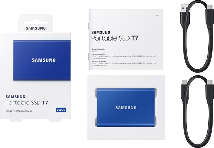 Actual product image Samsung Portable T7 Blue (0.50 TB)