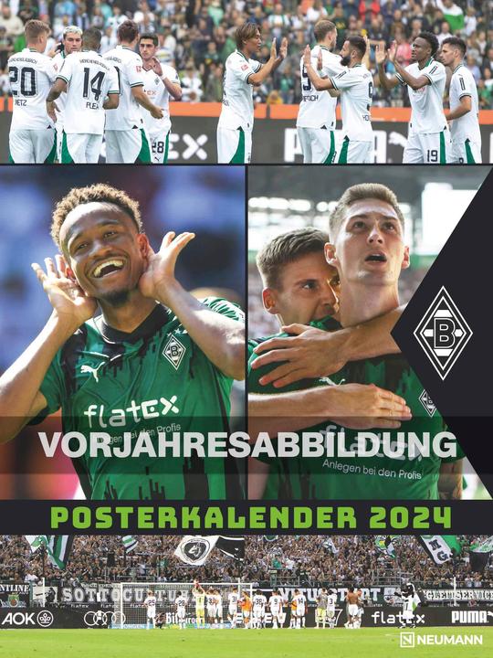 Neumann N NEUMANNVERLAGE - Borussia Mönchengladbach 2025 Posterkalender, 48x64cm, Fussball-Kalender mit