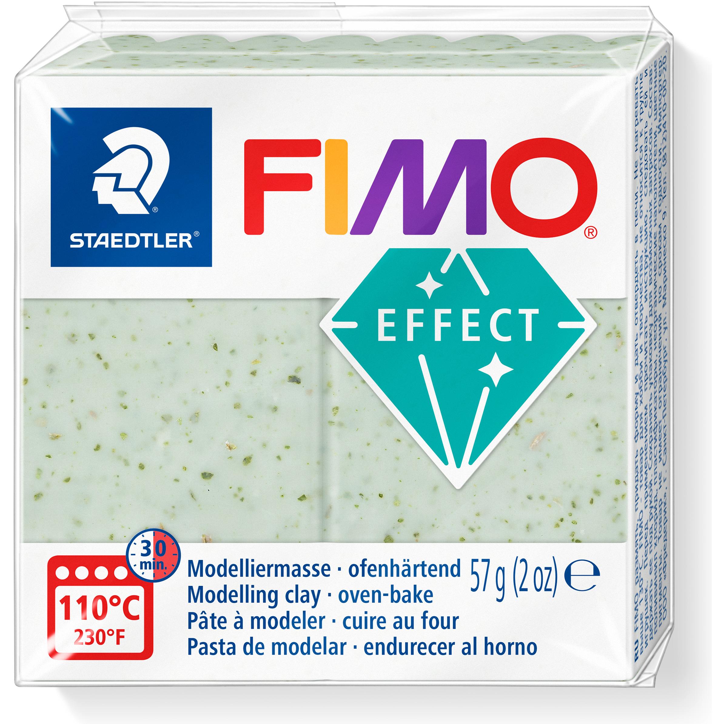 6x Fimo Effect Argilla morbida da modellare verde botanico 57gr.