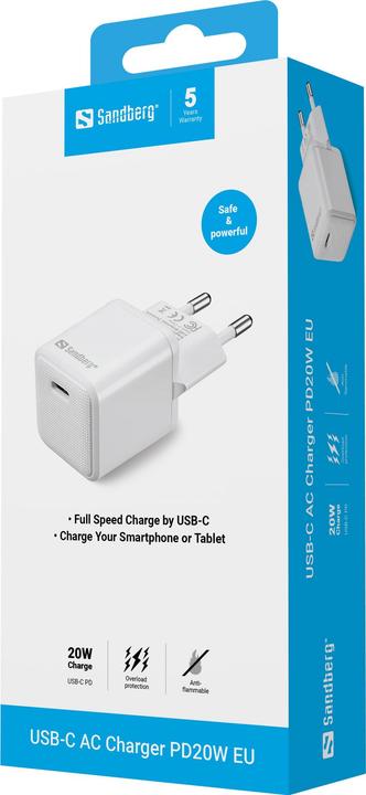 Image du produit Sandberg Bloc d'alimentation 20 watts (20 W, 1 portion)