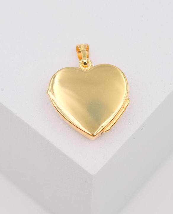Image du produit Muau Pendant medallion bicolor yellow/white gold 750 heart 23x18mm (750, Or blanc, Or jaune 18 carats)