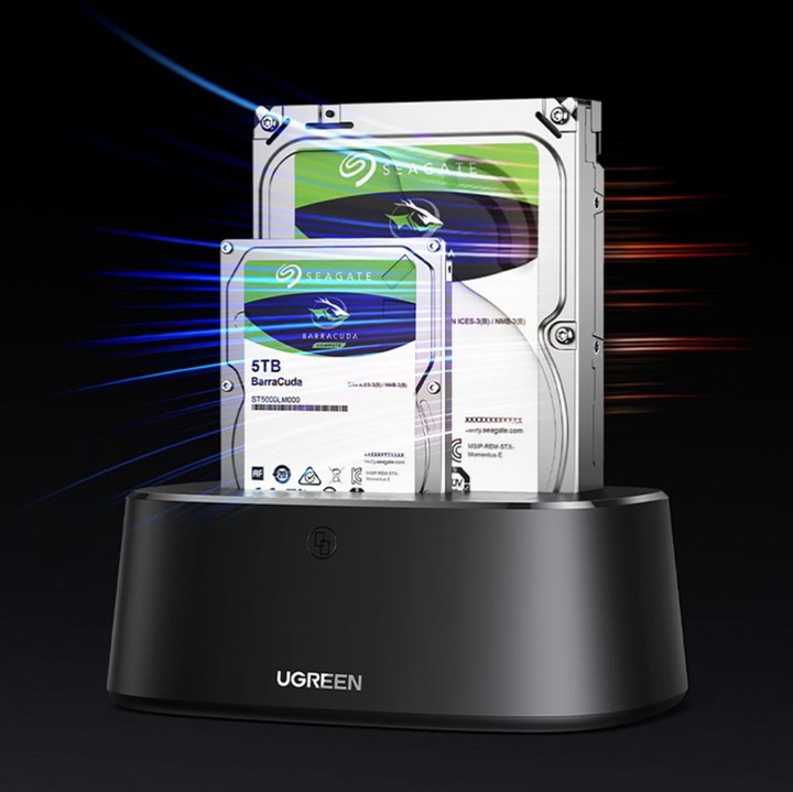 Produktbild Ugreen SATA Hard Drive Docking Station für 2.5" und 3.5" SSD HDD