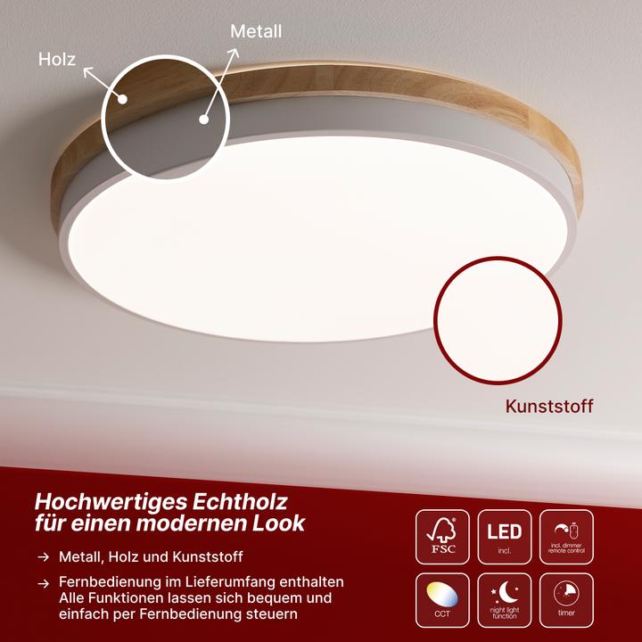 Produktbild Brilliant G80846/Baarlo LED-Deckenleuchte LED fest eingebaut W Weiss matt (4500 lm)