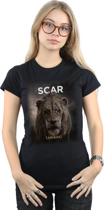 Actual product image Disney Womens/Ladies The Lion King Movie Scar Poster Cotton T-Shirt (XL)