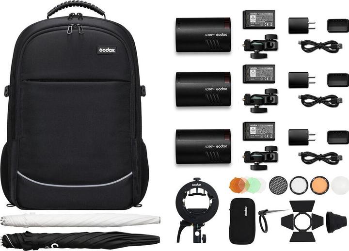 Produktbild Godox 3-Light Kit AD100PRO, 100W (100 W, Set)