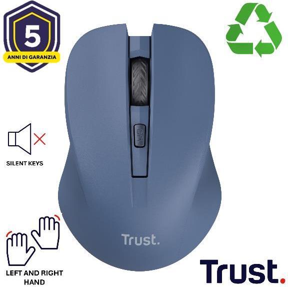 Actual product image Trust Mydo Silent Wireless Mouse Blue (Wireless)