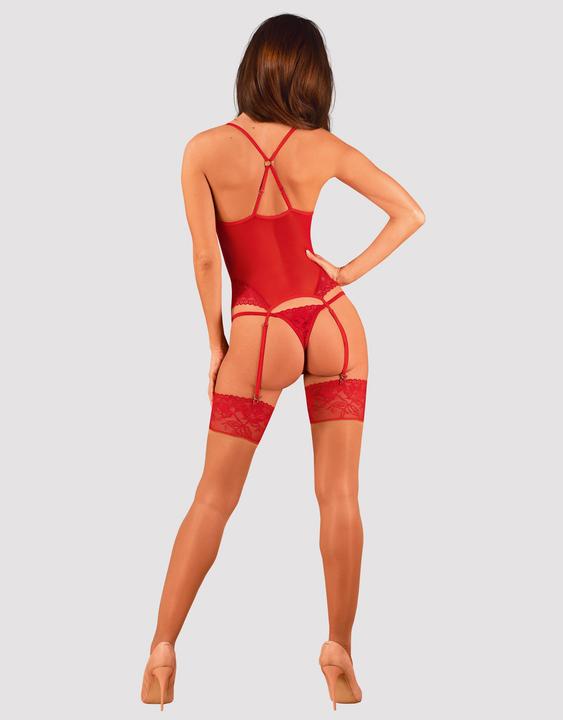 Produktbild Obsessive Lacelove Korsett Rot Xl/Xxl (XL, XXL)