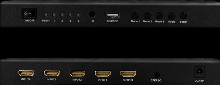 Image du produit LogiLink Commutateur HDMI 4x1 port, multiview, 4K/30 Hz, scaler, seamless, RC