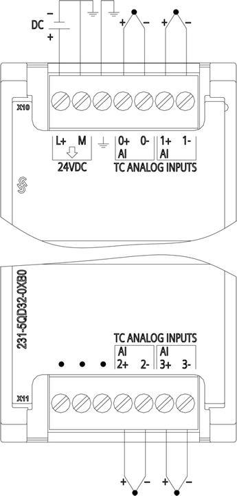 Produktbild Siemens S7-1200 ANALOG INPUT SM 1231 TC, 4 AI