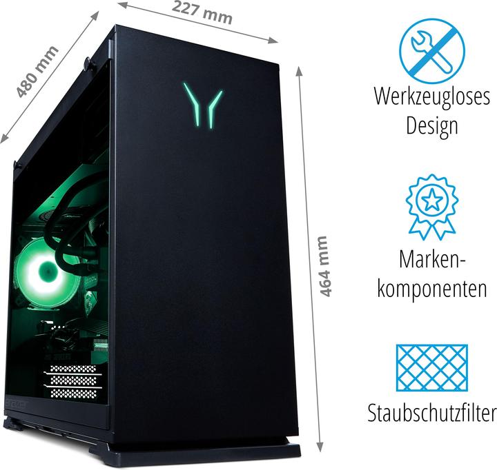 Produktbild Medion Erazer Hunter X20 RTX 3080 (Intel Core i7-12700KF, 32 GB, 1000 GB, GeForce RTX 3080)