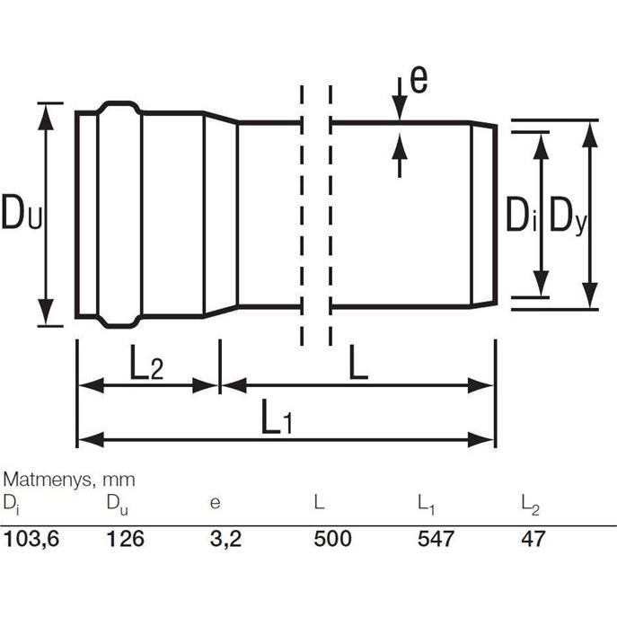 Thumbnail - Wavin, Wasserpumpe, PIPE DIAMETER 110 0,5 M