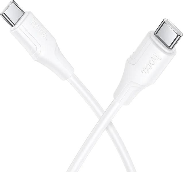 Produktbild Hoco Cable Silicone Cable USB C to USB C 3A 60W 1 m X124 white (1 m, 60 W)