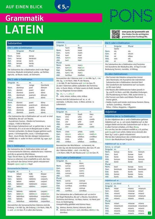 Produktbild Grammatik auf einen Blick Latein (Deutsch, 2014)