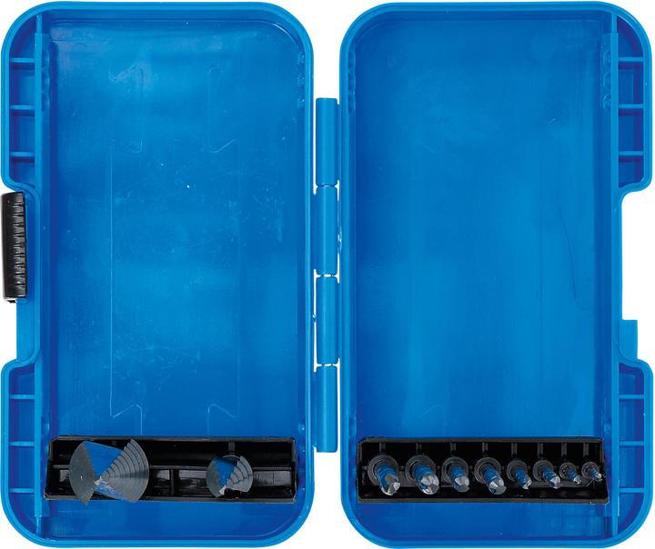 Actual product image BGS Step Drill and Twist Drill Set Ø 4 - 12 / 4 - 20 mm 2 - 5 mm 10 pcs. (2 - 5 mm, 4 - 12, 4 - 20)