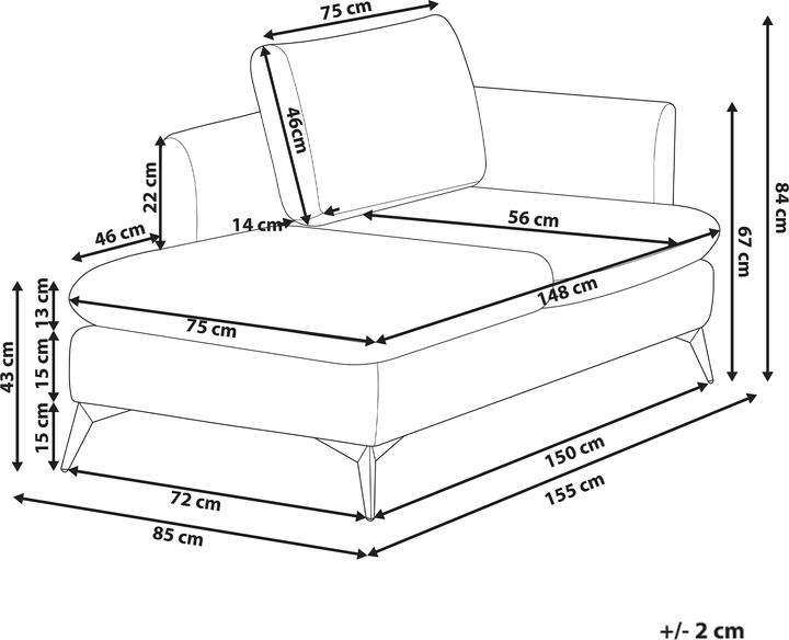 Produktbild Beliani Sievoz (Recamiere)