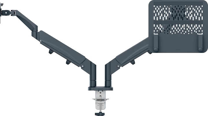Leitz Ergo space-saving dual monitor arm with laptop holder (Table, 32")