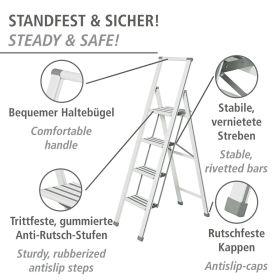 Produktbild Wenko Haushaltsleiter (Trittleiter, 44 cm)