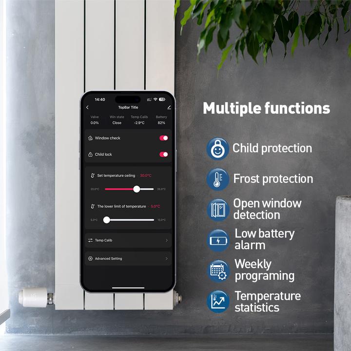 Image du produit Tellur Thermostat intelligent WiFi. Radiator Valve-ChytrÃ½ WiFi termostat. RadiÃ¡torovÃ½ valve RVSH1