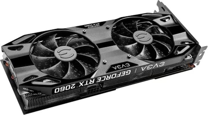 Actual product image EVGA GeForce RTX 2060 12GB XC Gaming 12GP42263KR 12GB GDDR6 Dual Fans Metal Backplate Black 2 Slots (12 GB)