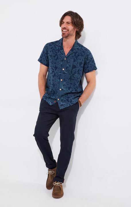 Actual product image Joe Browns Embroidered Linen Revere Collar Shirt (S)