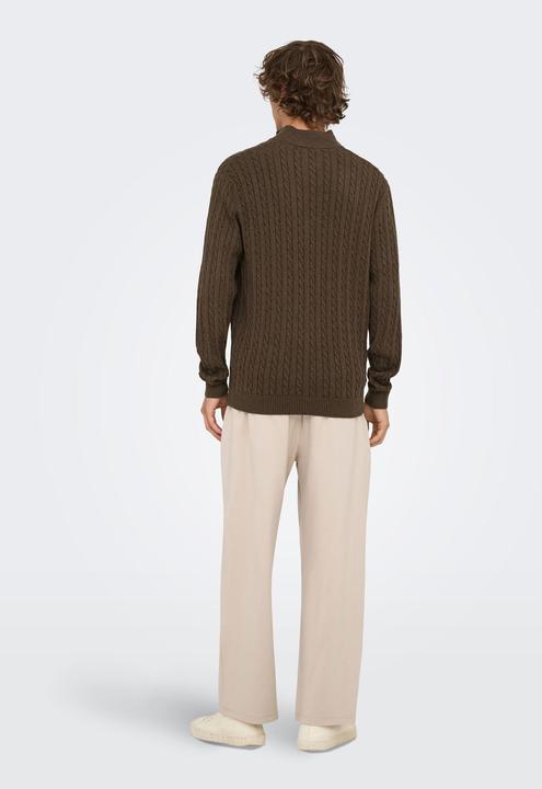 Image du produit Only & Sons Onsloui Reg 12 Cabel Half Zip Knit Noos (L)