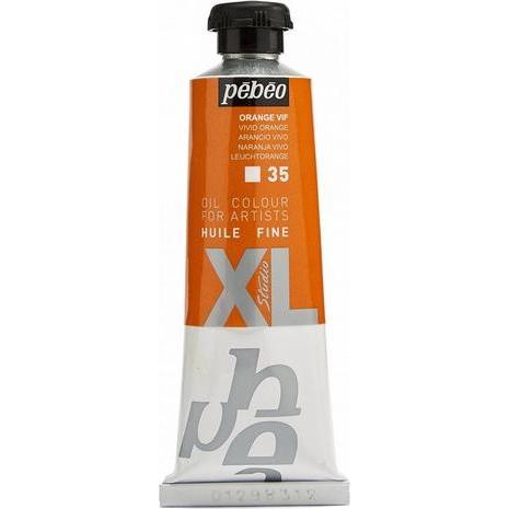 Pebeo, Künstlerfarbe + Bastelfarbe, XL Feine Ölfarben (Leuchtorange, 37 ml)
