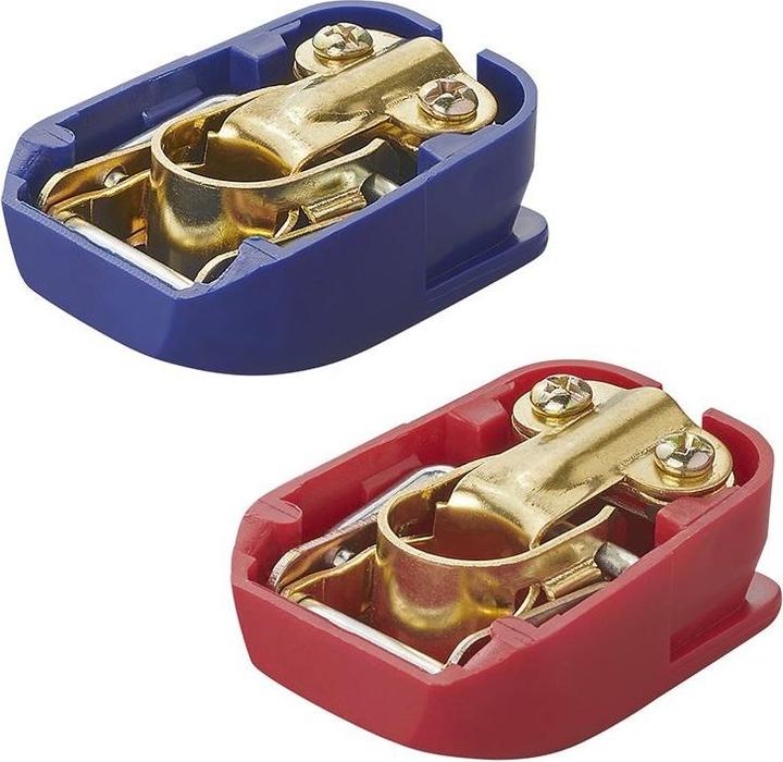 Actual product image ProPlus Battery pole quick connector set (+) and (-) in blister pack