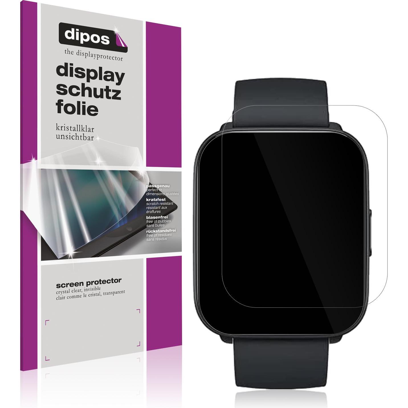 Dipos Schutzfolie Klar für Xiaomi Mibro Watch C2, Smartwatch Schutzfolie, Transparent