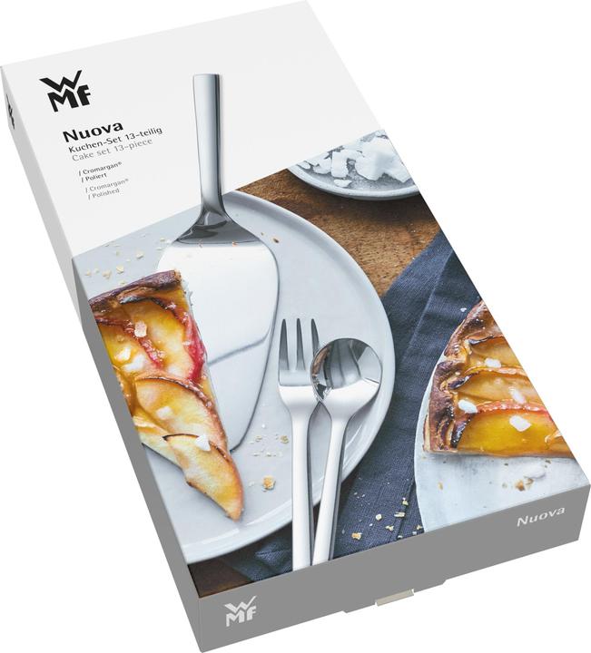 Produktbild WMF Obst- Kuchenbesteck 13tlg 6 Personen Tortenheber Nuova Edelstahl 18/10 poliert (13 Stück, Besteck Set)