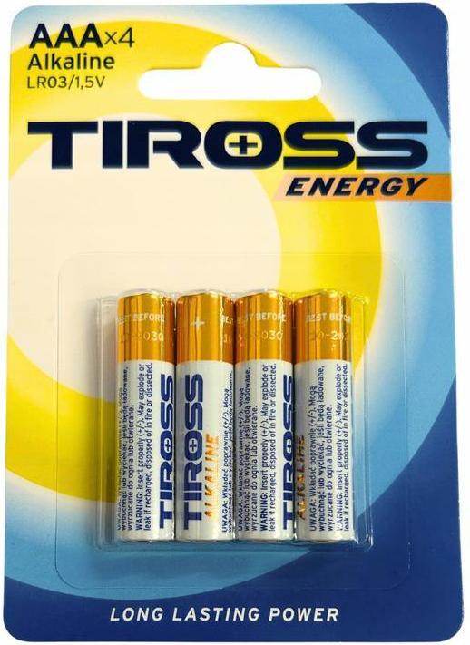 Actual product image Tiross Alkaische batteries Lr03 4 pcs. (4 pcs., AAA)