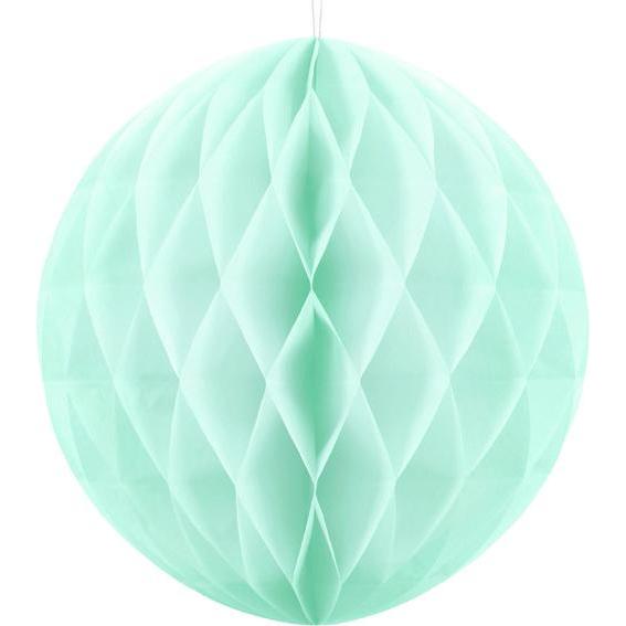 Partydeco Honeycomb Ball, light mint, 30cm (1 pkt / 1 pc.)