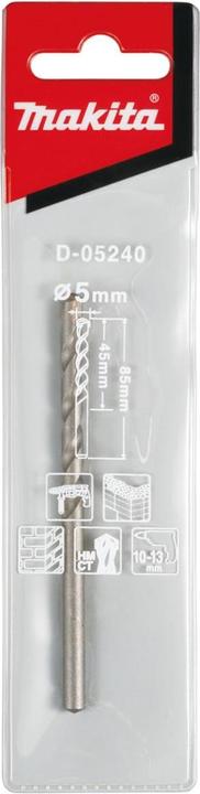Actual product image Makita Carbide stone twist drill (5 mm)