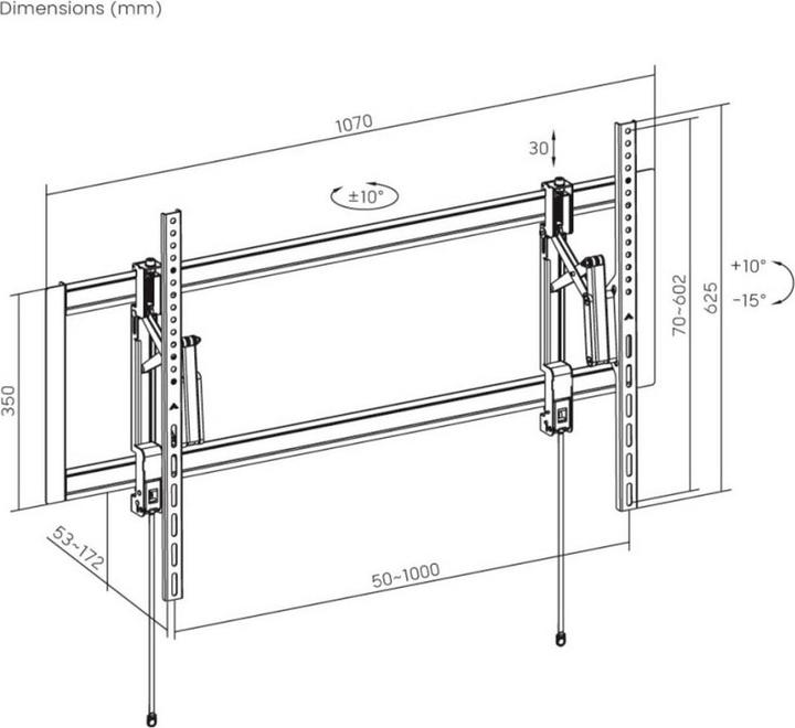 Actual product image Reflecta PLANO Flat Extend 105-10060T (Wall, 80 kg, 55" - 105")