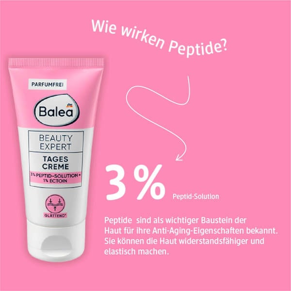 Image du produit dm Balea Crème de jour Beauty Expert avec 3% de solution peptidique & 1% d'ectoïne (50 ml, Crème de jour)
