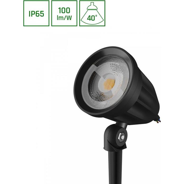 Spectrum, Illuminazione esterna, Spike outdoor light 6W, LED, 3K, 600lm, IP65, black (600 lm, IP65)