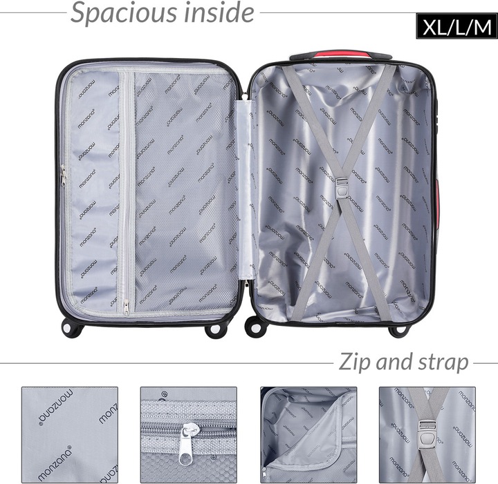 Immagine prodotto Monzana Custodia rigida (34 l, Bagaglio a mano (fino a 50 litri))