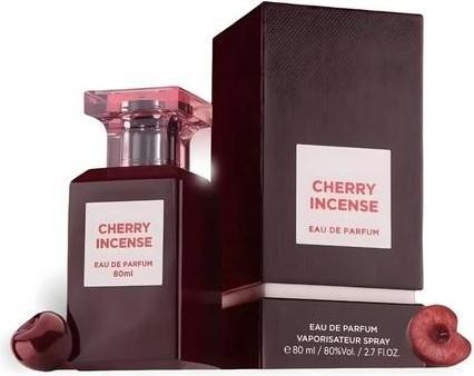 Actual product image Ameer Al Oud Fragrance World Cherry Incense Perfumed Water Unisex 80ml Eau de Parfum Arabic Perfume for Men and W (Eau de parfum, 80 ml)
