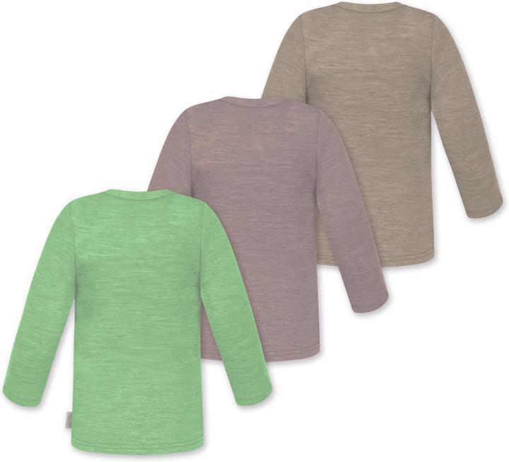 Image du produit Normani Lot de 3 manches longues bébé mérinos "Taupo" - 9475 (74, 80)